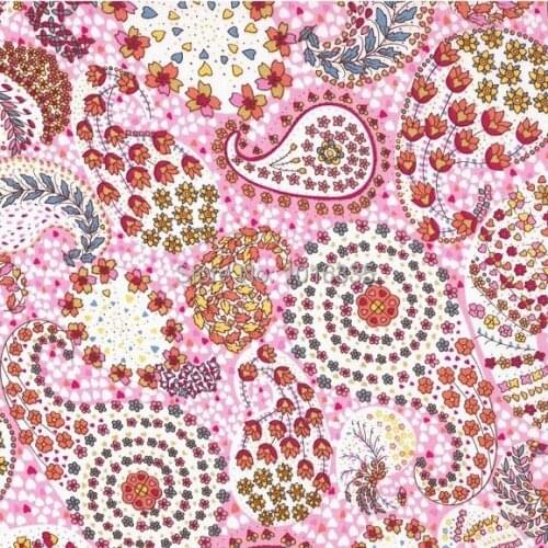 New Width 145cm Pink Floral 100% cotton fabric , patchwork cotton fabric ,Poplin Printed fabric $18= 2 meters