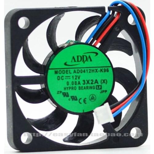 ADDA AD0412HX-K96 DC 12V 0.08A 40x40x06mm Server Cooling Fan