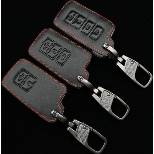 Hot Style Leather Car Key Case For Toyota Avalon Auris Camry Rav4 Yaris Verso 2012-2018 Keyless Remote Fob Protector Cover Bag