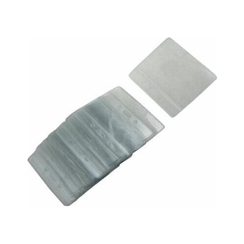 PVC Water Resistant Horizontal Identification Card Holders 50 Pcs