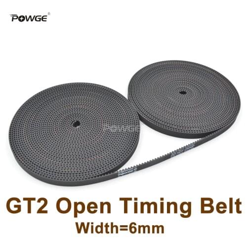 POWGE 10meters 2GT Timing Belt Width=6mm 2GT Rubber Open-Ended Belt Fit 2GT Timing Pulley For 3D Printer High Quanlity