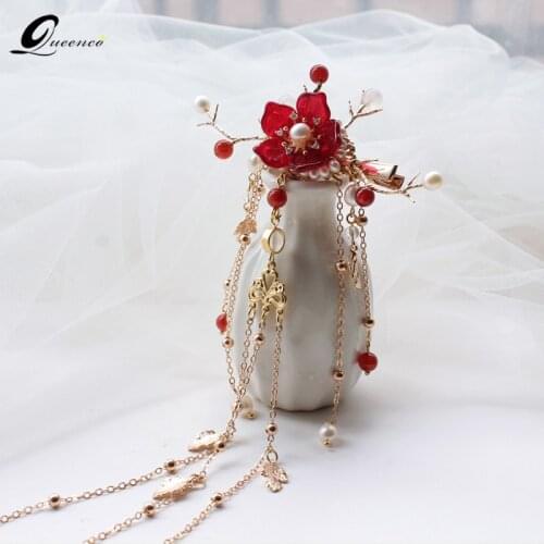 Luxury Pearl Tassel Hair Clip Hairpin Wedding Spinki Do Wlosow Clip Tiara Cheveux Jewelry Bridal Hair Accessories for Women