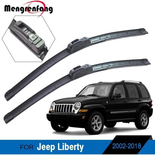 For Jeep Liberty 2002-2012 Car Accessories Front Windscreen Wiper Blades Soft Rubber Windshield Wiper Blade J Hook Arms