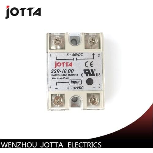 SSR -10DD DC control DC SSR white shell Single phase Solid state relay 10A input 3-32V DC output 5~60V DC