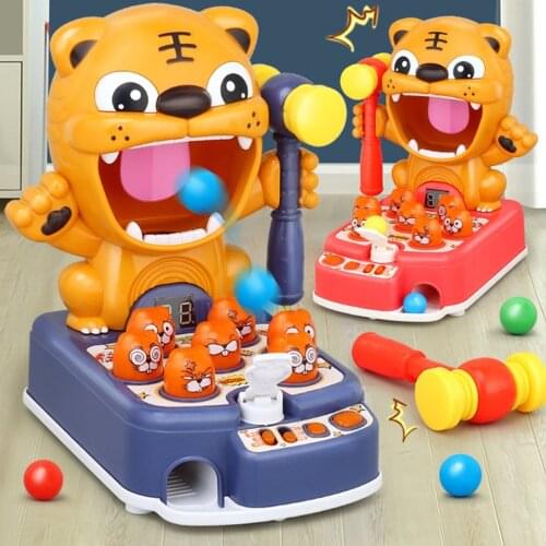 Tiger Hammering Hamster Interactive Learning Pounding Kids Children Puzzle Toy