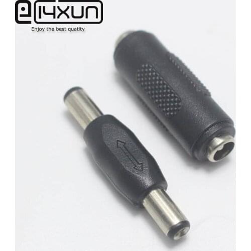 1pcs DC Conversion Head Jack double male to male 5.5*2.1MM / 5.5X2.1mm Female to Female Panel Mounting Adapter Connector Plug