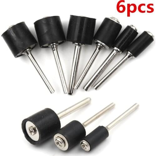 6pcs/lot Drum Sanding Sandpaper Circle Kit Polishing Nails For Rubber Drum Mandrel 1/8 1/4 inch Grinder