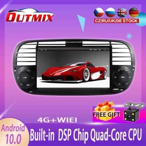 Android 10.0 CAR DVD multimedia PLAYER GPS For FIAT 500 2007-2014 Wifi Audio radio auto stereo car audio gps head unit carplay