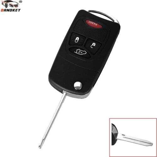 DANDKEY 4 Buttons For DODGE /CHRYSLER /300C For JEEP /Commander For MITSUBISHI /Raider 3+1 Panic Remote Car Key Shell Case