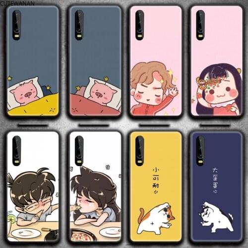 Cute Couples Pig Boy Girl Phone Case for Huawei P20 P30 P40 lite E Pro Mate 30 20 Pro P Smart 2020 P10