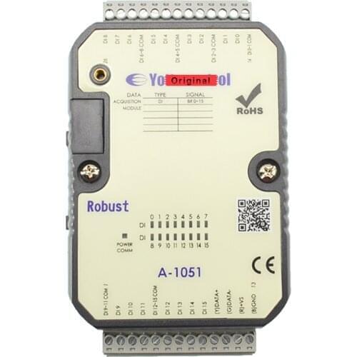 10-30VDC/24VAC Ethernet Digital I/O Module 16DI Digital Output Modbus TCP/IP Protocol Digital Input Isolation
