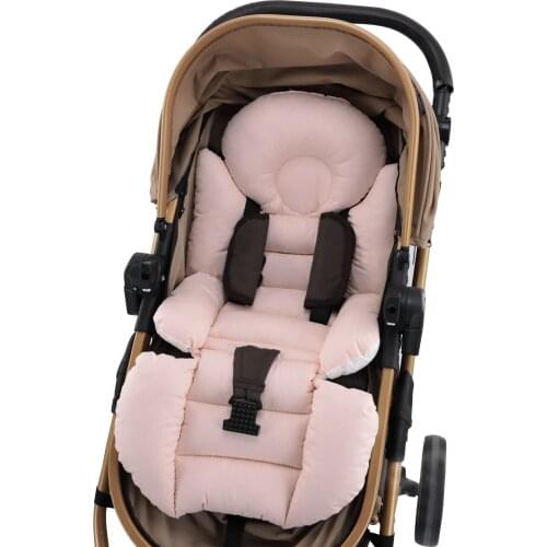 Jaju Baby Handmade, Double Sided ,Salmon Color and Star Fabric Baby Stroller Cushion