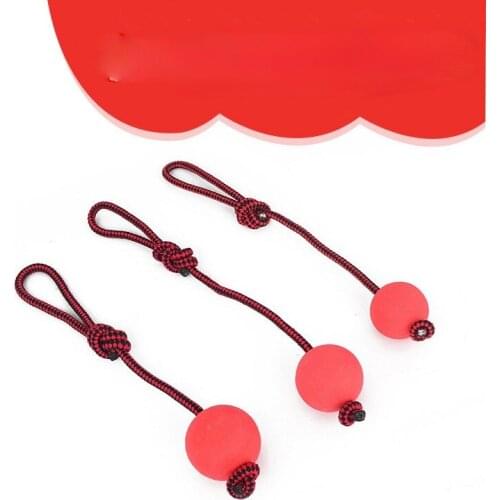 Elastic Solid Ball with Rope Pet Toy Dog Training Ball Bite floating Ball Red Bouncy Ball Dog Accessories Squeaky Dog Products