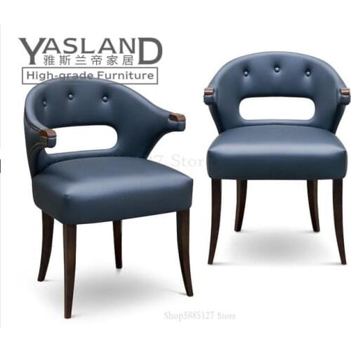 Customized Nordic Minimalist Modern Solid Wood Dining Chair Model Room Restaurant Cafe Hotel Dining Chair Book Chair Makeup Chai