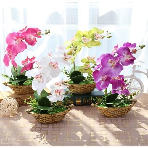 Artificial Flower Butterfly Orchid Bonsai Garden DIY Wedding Party Desk Decor Room Decor For Home Decoration Wedding