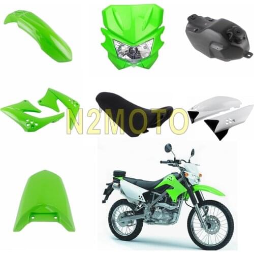 Motocross Plastic Fairing Kit For Kawasaki KLX150 KLX150S 2009-2012 Off Road Motorcycle Headlight Seat Cushion Oil Gas Tank Set