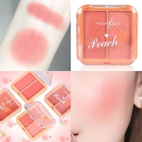 Korean Kawaii Peach Blush Cream Blusher Long Lasting Easily Blendable Lasting Blusher ,Portable Long Lasting Make-up Blush