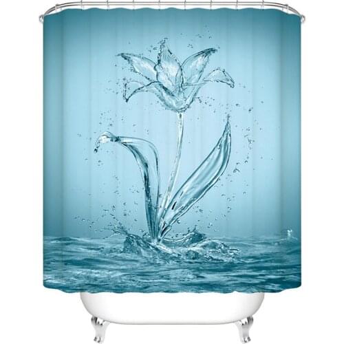 Creative Shower Curtain 3D Digital Printing Shower Curtain Waterproof Mildew Polyester High-Grade Bathroom Shower Curtain