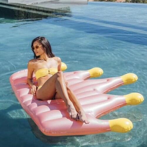 Summer Pool Float Inflatable Pink Crown Mattress Swimming Ring Circle Water Toys Women Beach Inflatable Mattress Boia Piscina