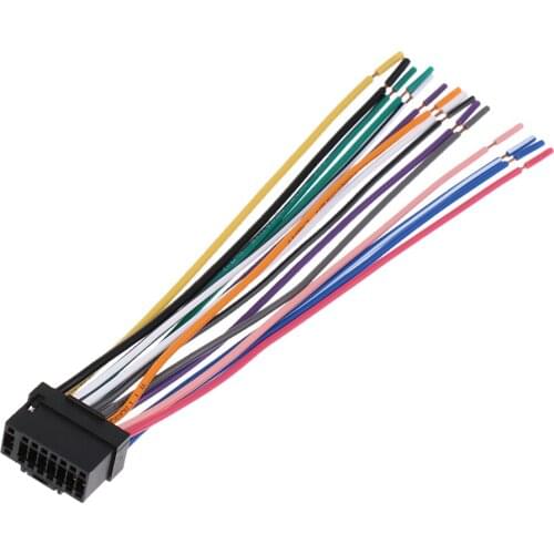 Magideal Car Stereo Head Unit 16Pin Power Speaker Wire Harness for Alpine