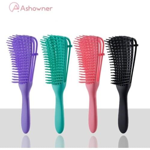 Scalp Massage Comb Hair Brush Women Detangle Hairbrush Anti-tie Knot Professional Hair Brush Octopus Type Comb