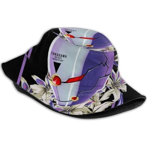 Floral Meets Metal Bucket Hat Beach Tourism Hats Breathable Sun Cap Flowers Floral Botanical Anime Manga Cartoons Comic Books