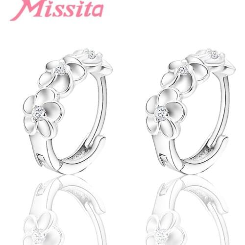 MISSITA New Fashion Daisy Flower Earrings For Women Silver Color Fashion Jewelry Girlfriend Party Gift Hot Sale