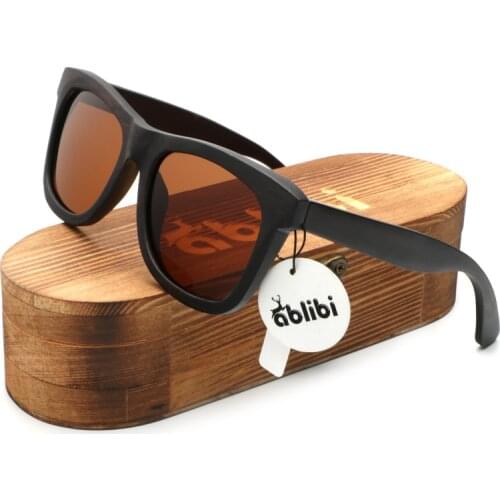 Ablibi Mens Wood Sunglasses Polarised Vintage Wooden Craft Polarized Designer Sun Glasses for Women Eyewear in Wood Box