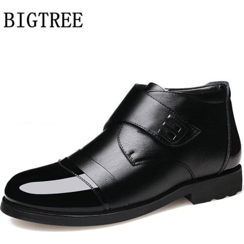 Snow Boots Men Genuine Leather Boots Men Ankle Boots Men Winter Shoes+male Zapatos De Hombre Erkek Ayakkabi Calzado Hombre