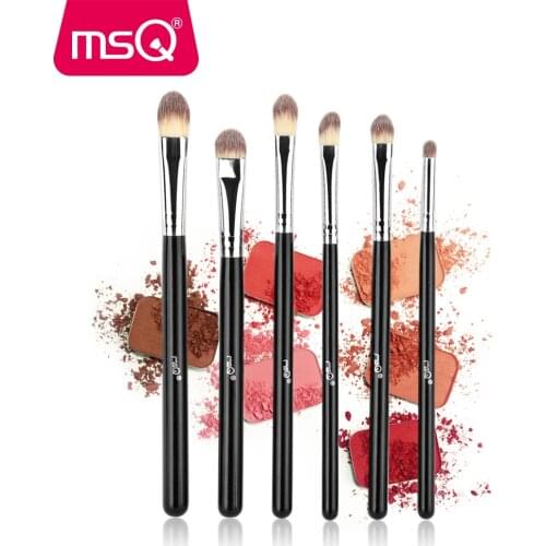 MSQ 6pcs Eyeshadow Makeup Brushes Set Professional Eye Brush Eye Shadow Blending Make Up Tools High Quality Soft Synthetic Hair