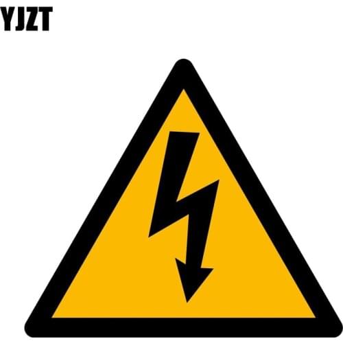 YJZT 14.5CM*12.6CM Warning Of Dangerous Warning PVC Car Sticker Window Decal 12-0403