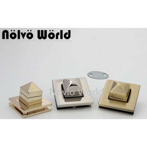 10-30 pieces 5 colors 31X31mm Square shape turnlock Lock Purse DIY Shoulder Bag Accessories Parts