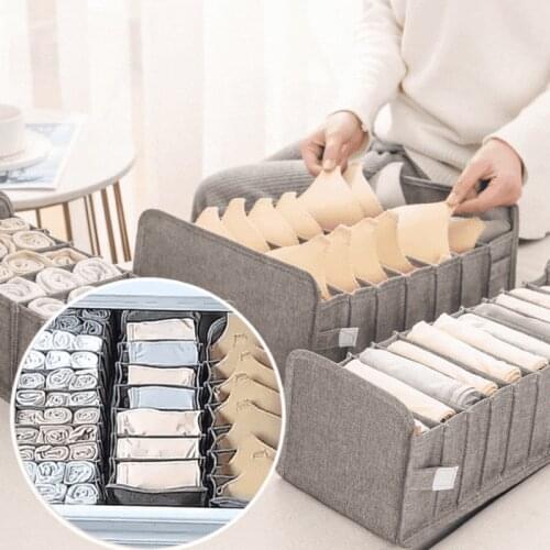 3 sets Underwear Storage Box Socks Bra Underpants Fold Divider Drawer Closet Organizer Household Clothes Storage Sorting Tools
