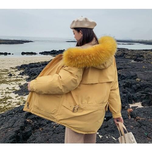 2019 New Parka Women Winter Coats Long Cotton Casual Fur Hooded Jackets Women Thick Warm Winter Parkas Female Overcoat Coat M266