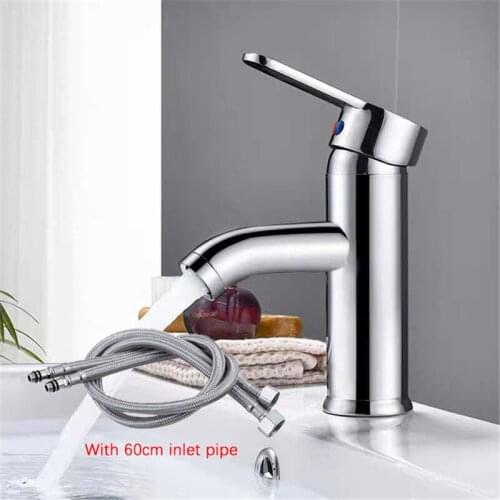 New Round Black Basin Faucet Stainless Steel Bathroom Mixer Tap Single Handle Mixer Tap Basin Tap For Bathroom Accessories