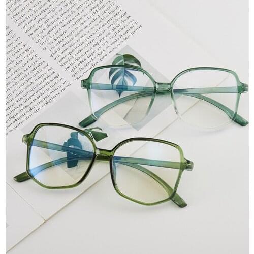 High-quality Unisex Large Frame Glasses Square Plain Glasses Optical Spectacle Anti Blue Light Computer Glasses Women Men