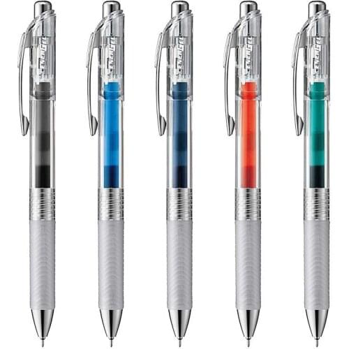 Pentel Speed Dry Neutral Pen Transparent Bar Bln75 Color Signature Pen Smooth 0.5 Press Action Students Use Black Test Pencil