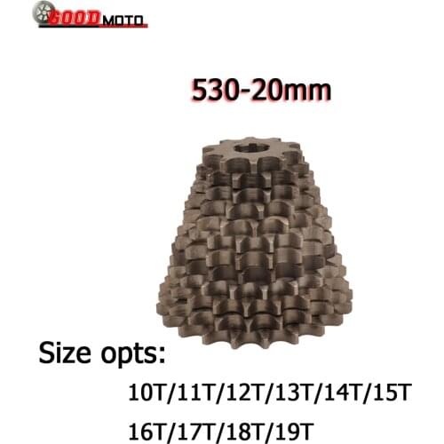 Motorcycle 530 20mm 10T 11T 12T 13T 14T 15T 19T 20T 21T Front Engine Sprocket For Honda Lifan ZongShen ATV Quad Dirt Pit bike Bu