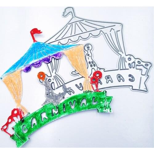 The Posters stage Scrapbooking DIY Embossing mould card paper die Metal cuts dies cutting Amusement park circus