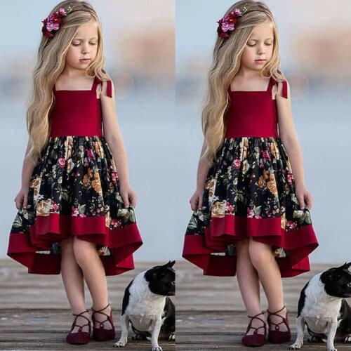 Toddler Baby Girl Strap Dress 2019* Brand New Style Party Formal Print Princess Tulle Floral Dress Sundress
