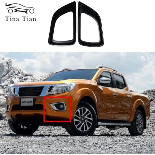 Fit for 2016 2017 Nissan NP300 Navara Frontier D23 4WD Fog Lamp Black Frame Cover