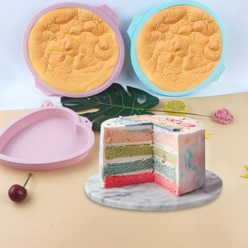 Factory direct selling 6 "8" Rainbow cake baking round heart-shaped silica gel mold silicone cake mold silicone molds