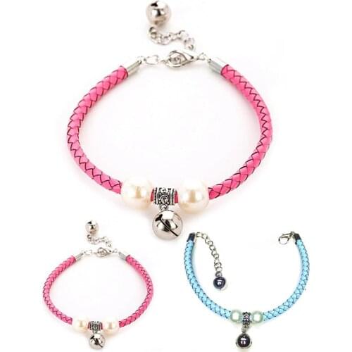 Adjustable Cat Collar Fashion Braided Cat Collars With Small Bells Creative Woven Drawstring Shaped Collars For Cats Kittens