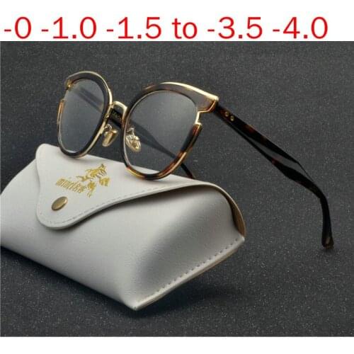 Blue Light Blocking Round Finished Myopia Glasses Women Anti-blue Big Frame Computer Diopter Fashion Female Glasses Frame NX