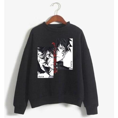 Men Women Anime Clothes Sweatshirt Hoodie Japanese Anime Harajuku Asta Graphic Hoodie Black Clover Print Hoodies Tops Clothes