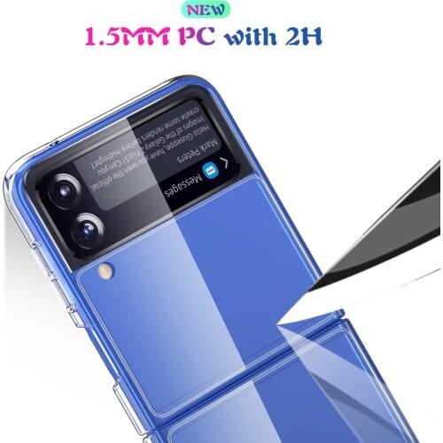 Shockproof Transparent Acrylic Case for Samsung Galaxy Z Flip3 Flip 3 Anti-Knock Phone Bag Protective Cover Funda