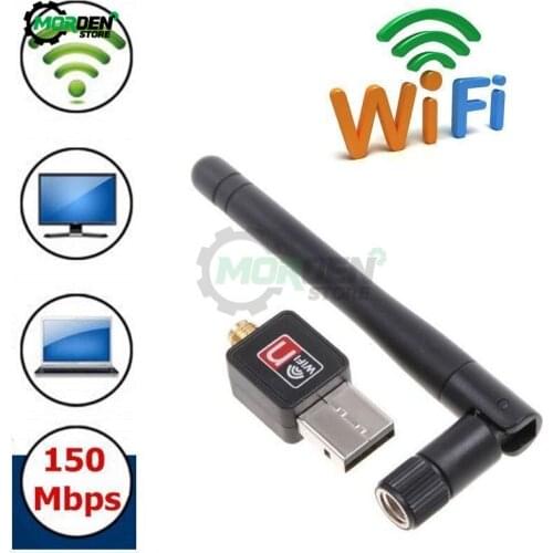 150mbps 2dBi WiFi Adapter Mini Network Card PC WiFi Antenna WiFi Dongle 2.4G USB Ethernet WiFi Receiver