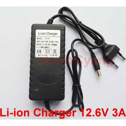 10PCS High quality 100-240V 12.6V 3A polymer lithium battery charger 12.6V 3A power adapter charger dual IC 12.6V 3000mA