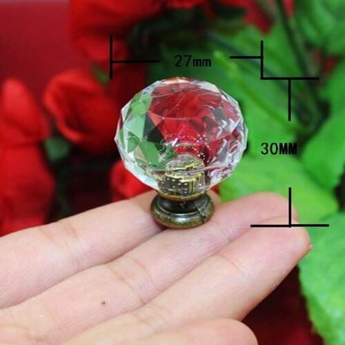 Modern White Handle Acrylic Knobs and Handles Door Alloy Handle Cupboard Drawer Kitchen Pull Knob Furniture,27*30mm,1Pc