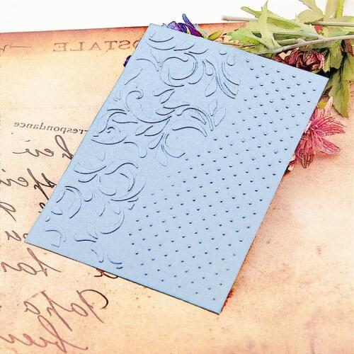 12.7x17.8cm Leaves dot wreath Embossing folders Plastic Scrapbooking DIY Template Fondant Cake Photo Album Card Making